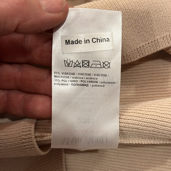 NWT Marc Aurel oversize long bell sleeve tan round neck sweater style new flame - Picture 12 of 12